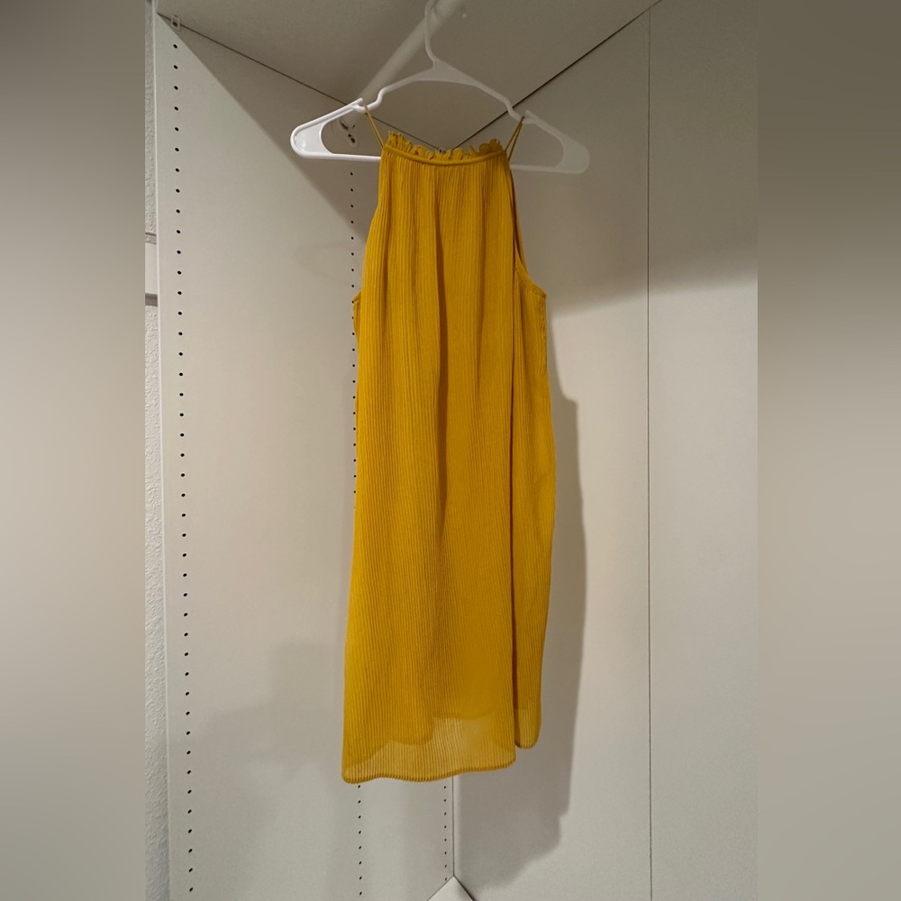 Mango Mustard Backless Dress